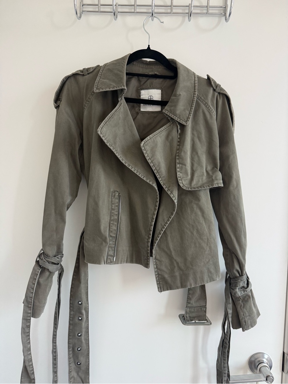 Anine Bing Olive Utility Trench Jacket - Women